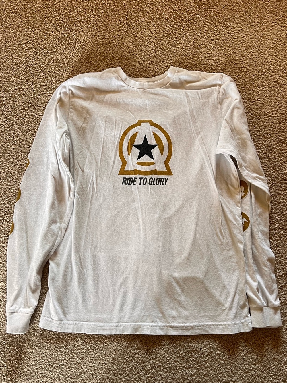 White 'Ride to Glory' Long Sleeve American Rodeo Tee